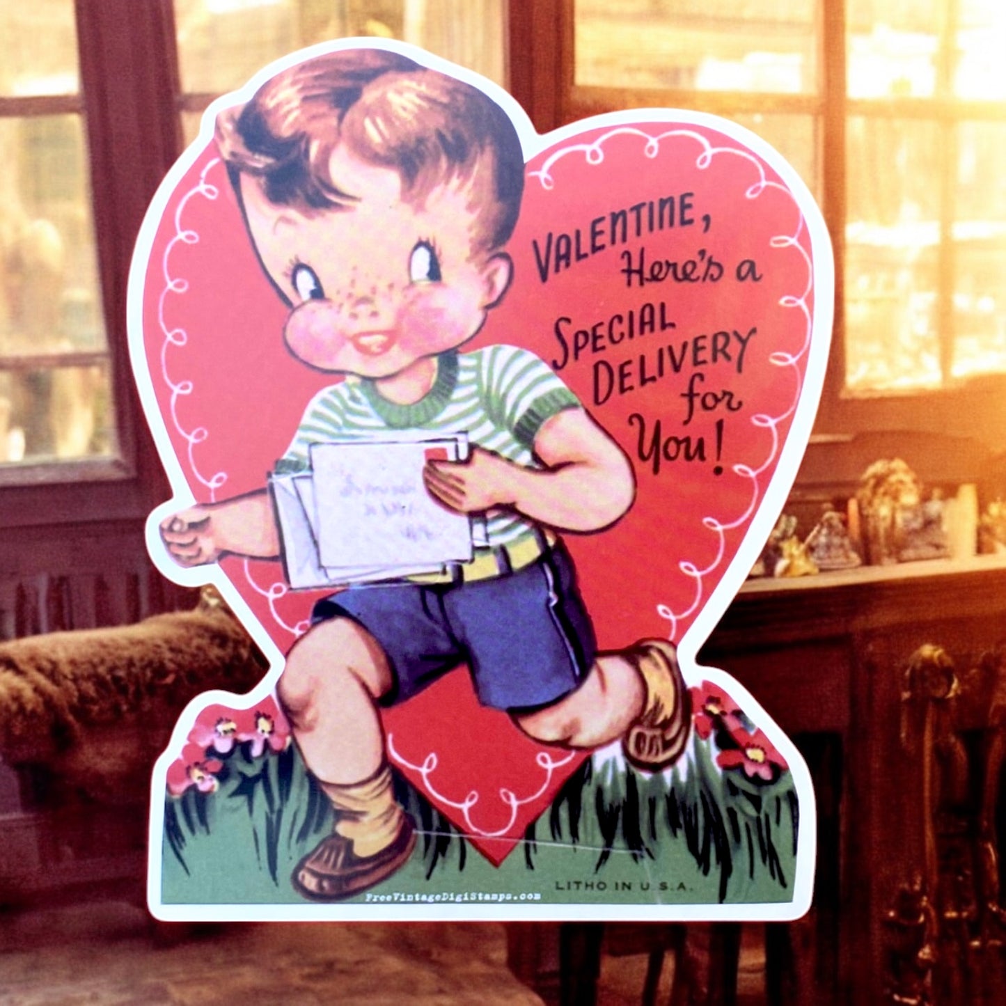 Vintage Valentine XL Card - Choose Any Design