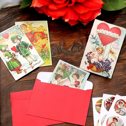 Victorian Valentine with Envelope & Seal Set