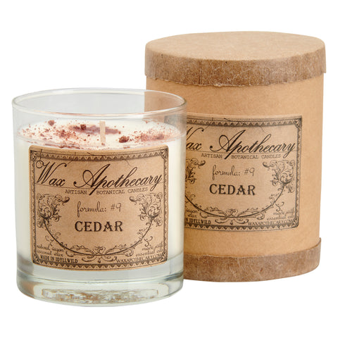 Cedar 7oz Botanical Candle in Scotch Glass
