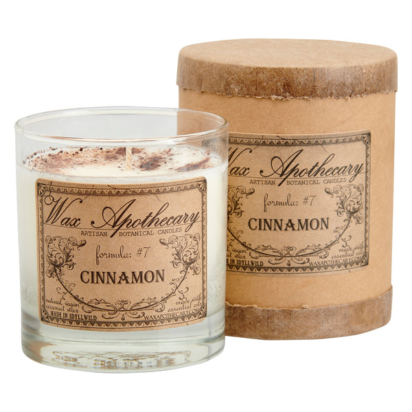 Cassia Cinnamon 7oz Botanical Candle in Scotch Glass