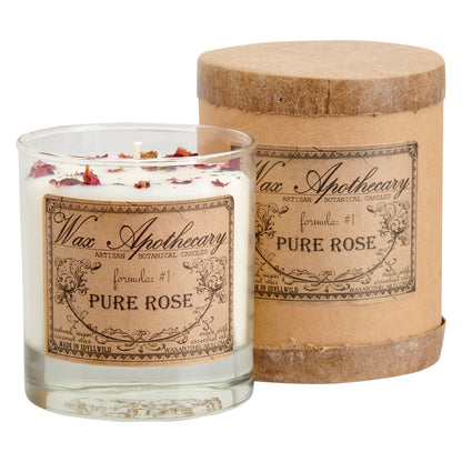 Pure Rose 7 oz Botanical Candle in Scotch Glass