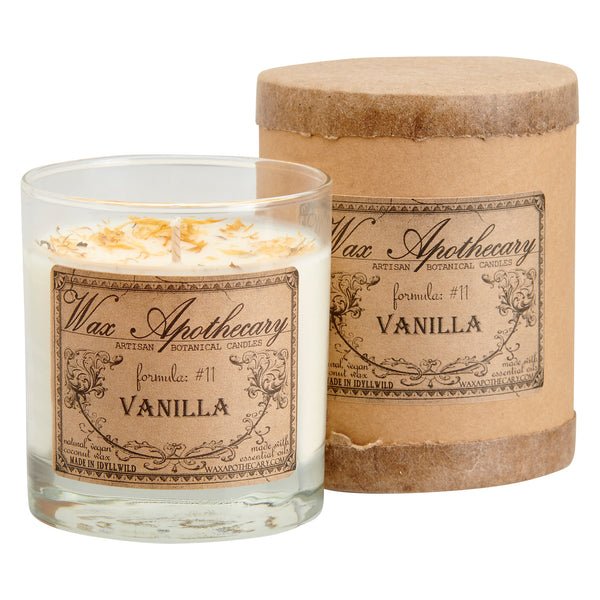 Vanilla 7oz Botanical Candle in Scotch Glass