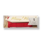 Letterpress MERRY Gift Tags & Silk Ribbon