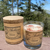 Cedar 7 oz Botanical Candle in Scotch Glass