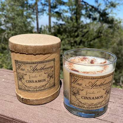 Cinnamon 7 oz Botanical Candle in Scotch Glass