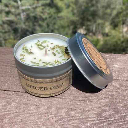 Spiced Pine Botanical Candle Travel Tin *Seasonal