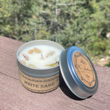 White Sage Botanical Candle Travel Tin